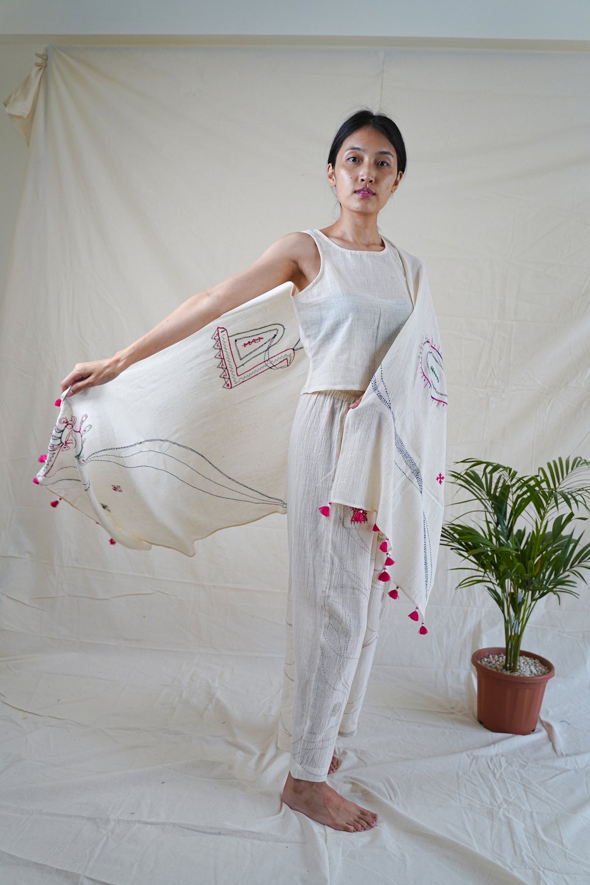 Rabari Hand Embroidered Scarf