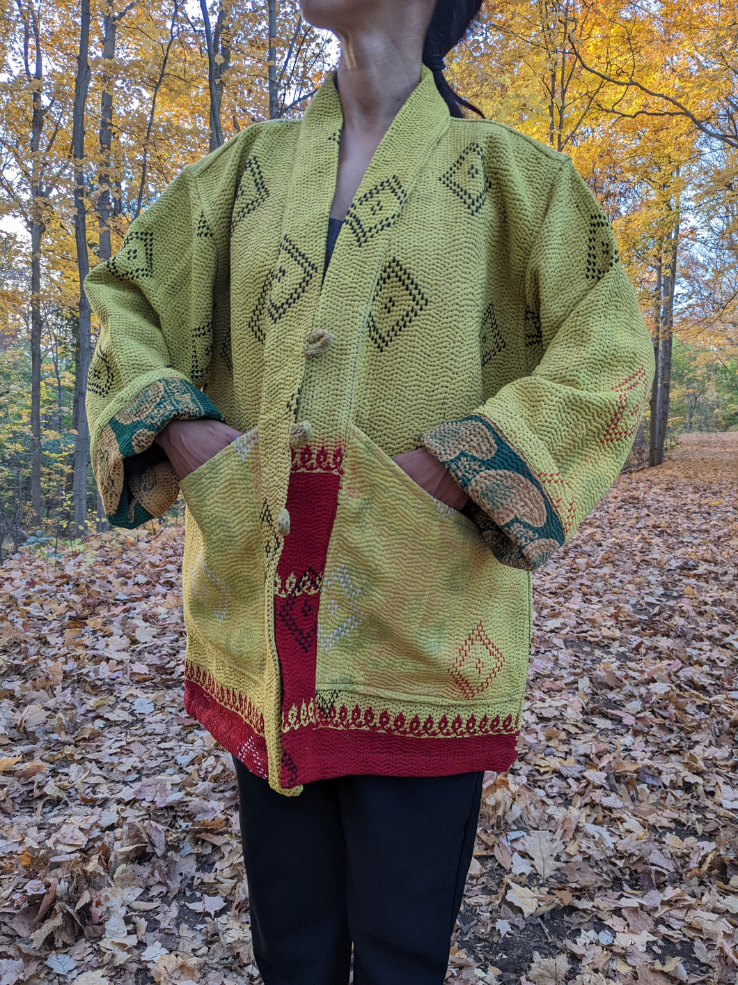 Mado Reversible Kantha Coat-Up to 2XL