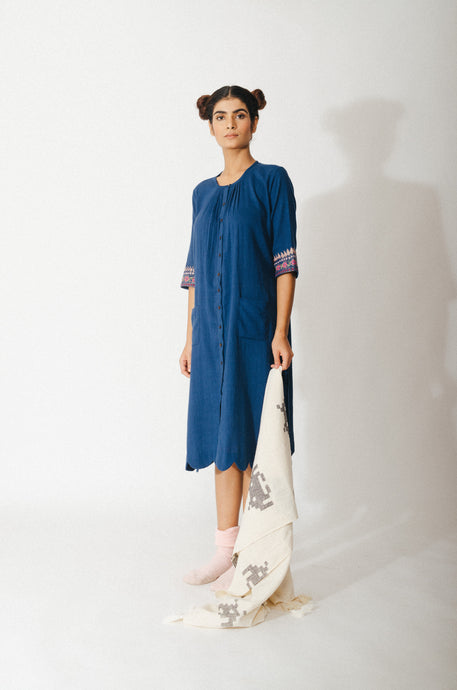 Indigo Cotton Dress