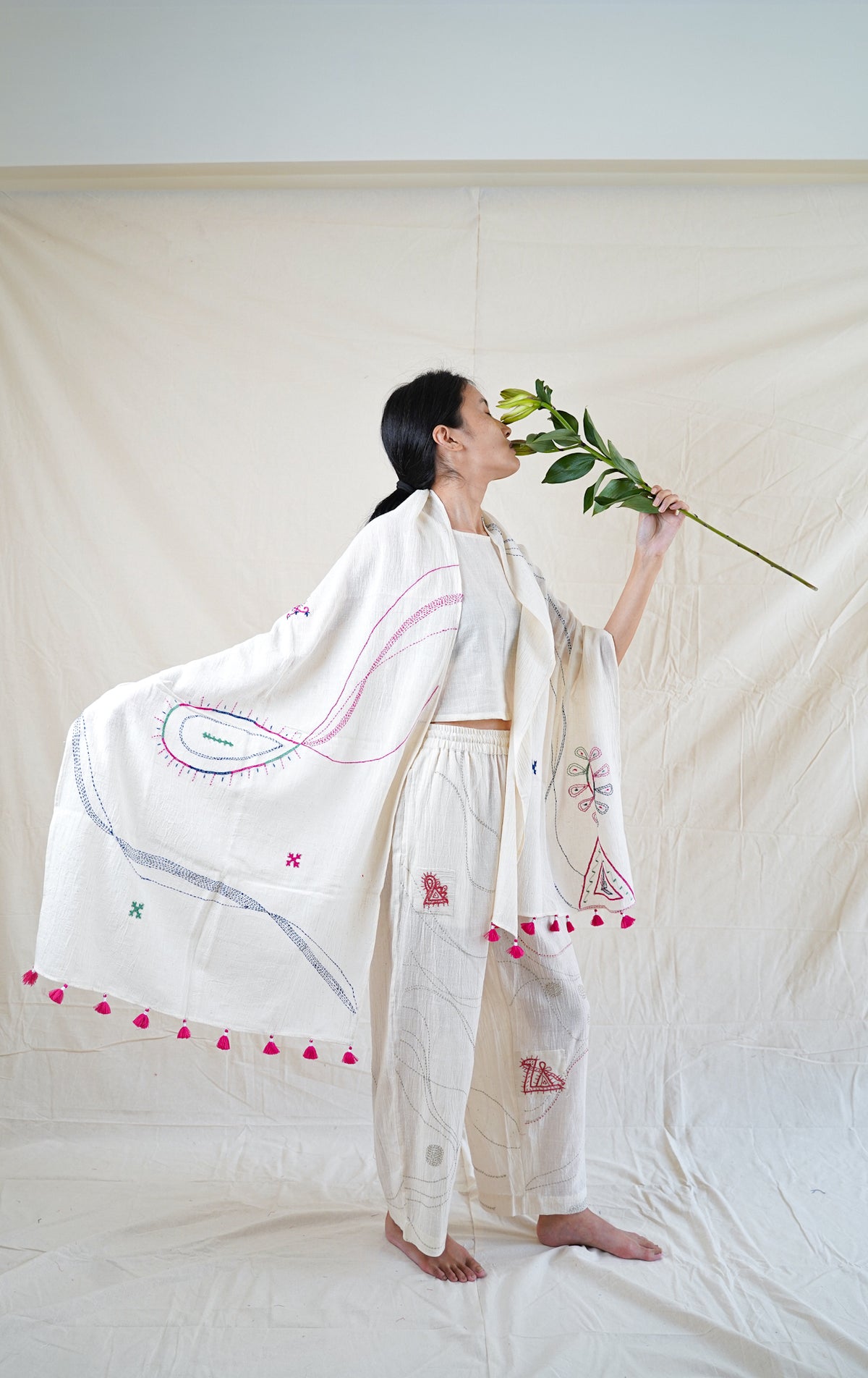 Rabari Hand Embroidered Scarf